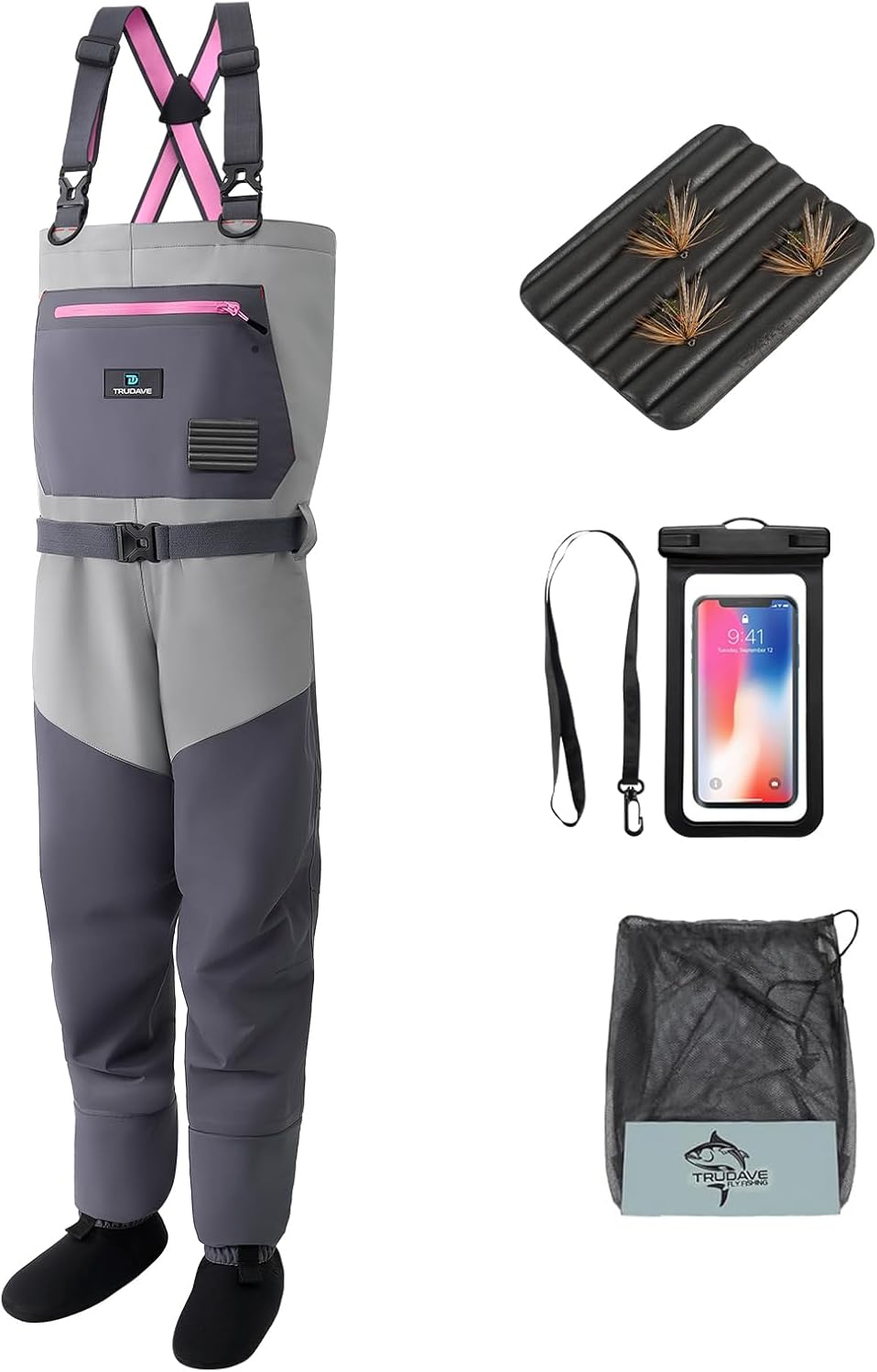 Women's Fishing Waders, Insulated Chest Waders with Stockingfoot Waterproof Neoprene Hunting Waders for Women